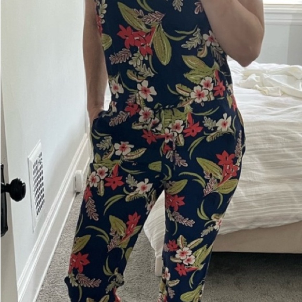 Polo by Ralph Lauren Navy Floral Jumpsuit